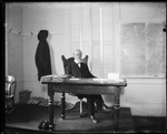 Professor Raud Seated At His Classroom Desk, Bates College by George French