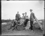 George French And Classmates With Prof. Chase Outdoors, Bates College by George French