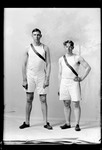 George French And Friend (Shu) Dressed In Track Uniforms, Bates College by George French