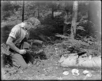 George French Photographing A Toad In The Woods by George French