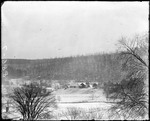 Winter Scene Of Fields, Houses & Hills In Monson by George French
