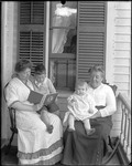 Two Women With Children On Their Laps, One Reading A Book by George French
