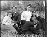 George French And Three Friends Seated In The Woods by George French