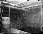 Two Young Men In A Hay Loft by George French