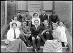 Group Of Seniors In Front Of Deerfield School by George French