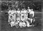 Family Picnic Group Posing For A Photograph by George French