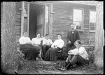 George French Family Portrait, Group Sitting Outside Of House by George French