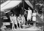 Unidentified Group Boys And A Man In A Tent (Possibly At Summer Camp) by George French