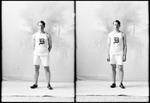 Two Images Of George French Wearing A Bates College Track Uniform & Running by George French