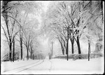 Snow Covered Street, Monson, Ma by George French