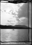 Solitary Person In A Rowboat On A Lake, Mountains In The Background (Ossipee) by George French