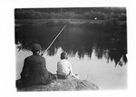 Man And A Young Boy Fishing by George French