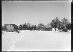 Farm Building Set In A Snow Covered Field by George French