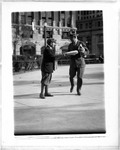 Newsboy Selling A Paper To A Man On A City Sidewalk, New Jersey by George French