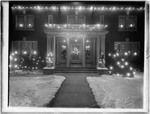 Front Of House (Dr. Weston's Porch) Decorated For Christmas, New Jersey by George French