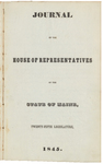 House Journal 1845 by Maine State Legislature (25th: 1845)
