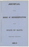 House Journal 1851-1852 by Maine State Legislature (21st: 1851-1852)