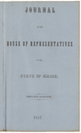 House Journal 1857 by Maine State Legislature (26th: 1857)