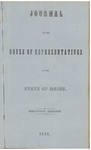 House Journal 1858 by Maine State Legislature (27th: 1858)