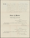 AN ACT designating the official flag of the State of Maine, and describing the same; providing for the carrying of such flag by the regiments of the National Guard of the State of Maine; authorizing the Adjutant General of the State to provide, and have deposited in the office of the Adjutant General, a model of said flag, and making an appropriation therefore, engrossing notice