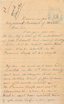 Edgar L. Lovell requesting the inlistment and discharge information of John P. Lovell by Edgar L. Lovell