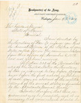 United States Adjunct General, E. D. Lanfeud, reaching out to the state of Maine requesting that they send in their late dues to the secretary of war by E D. Lanfeud