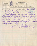 Chas B. Kennedy requesting the discharge papers of Alonzo Temple by Chas B. Kennedy