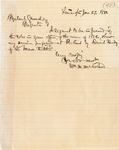 W. M. McAuthor requesting information about the war of 1812 and David Hardy from the Maine Militia