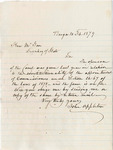 Letter from John Appleton of Bangor to the Secretary of State by John Appleton