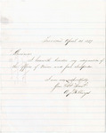 A. J. Billings Resignation from the Office of Prison and Jail Inspector by A J. Billings