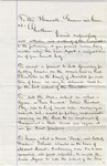 Letter to the Governor from J. R. Blane, Land Agent regarding wood harvest by J R. Blane