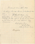 Resignation of J. Foye from Treasuror of Lincoln County by J Foye