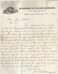 Letter from John Collett to the Secretary of State regarding letter sent to Senator Joseph E. McDonald by John Collett