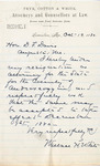 Resignation of Wallace H. White County Attorney of Androscoggin by Wallace H. White