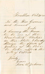 Resignation of Lewis B. Johnson as Justice of the Peace [of Quorum] by Lewis B. Johnson