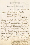 Resignation of Joseph C. Holman Judge of Municipal Court of Farmington by Joseph C. Holman