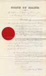 Alphonso L. Ober appointement to county treasurer of Piscataquis county by J O. Smith