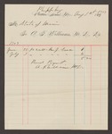 Account with A.F. Williams, M.D. for call to Mrs. John Eason by Adelbert F. Williams