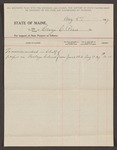 Account with George C. Pease for services rendered in behalf of paupers on Malaga Island