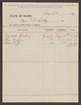 Account with F.W. Ridley for support of paupers