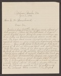 Letter to Hon. C.N. Blanchard from George C. Pease regarding bills due for Malaga Island