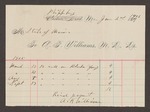 Account with A.F. Williams, M.D. for call to Rhoda Young by Adelbert F. Williams