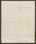 Letter to Hon. C.N. Blanchard from George C. Pease regarding bills due for Malaga Island