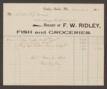 Account with F.W. Ridley for Malaga Inhabitants