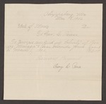 Account with George C. Pease for services rendered in behalf of paupers on Malaga Island