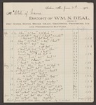 Account with William N. Beal for supplies to George Griffin of Malaga Island by William N. Beal