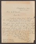Letter to Hon. C.D. Newell from George C. Pease regarding bills due for Malaga Island