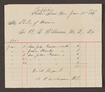 Account with A.F. Williams, M.D. for services to Mrs. John Eason and James Marks