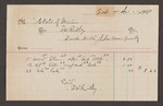 Account with F.W. Ridley for John Eason and family