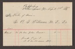 Account with A.F. Williams, M.D. for services to Mrs. John Eason